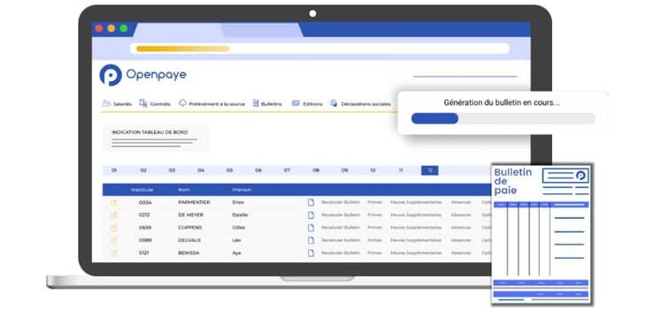 Tableaux de bord OpenPaye